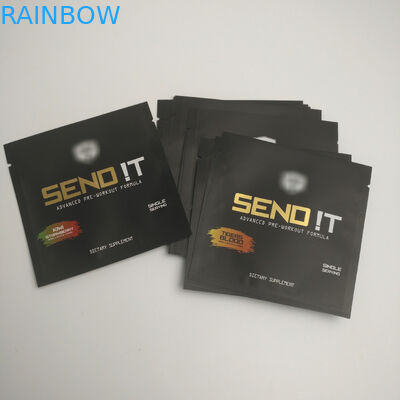 सोना मुद्रित कॉस्मेटिक सील बैग छोटे आकार के टुकड़े एल्यूमीनियम पन्नी प्लास्टिक नाश्ता गर्मी सील तीन साइड सील बैग