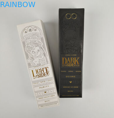 कस्टम थोक Foldable छोटे काले लक्जरी गर्म मुद्रांकन सोने की पन्नी उपहार कॉस्मेटिक पैकेजिंग पेपर बॉक्स