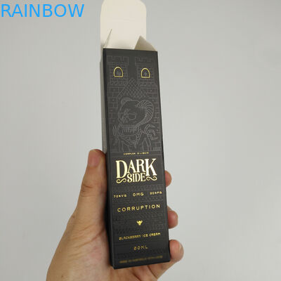 कस्टम थोक Foldable छोटे काले लक्जरी गर्म मुद्रांकन सोने की पन्नी उपहार कॉस्मेटिक पैकेजिंग पेपर बॉक्स