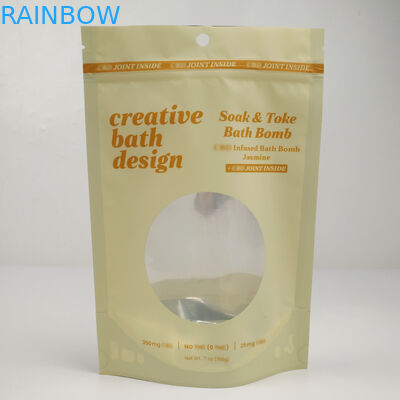 स्पष्ट थोक गंध सबूत के साथ बैग खाद्य भंडारण एल्यूमीनियम resealable Mylar बैग स्पष्ट खिड़की के साथ थैली खड़े हो जाओ