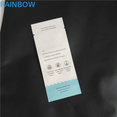 इको फ्रेंड बायोडिग्रेडेबल क्राफ्ट पेपर पीएलए कंपाउंड फूड पाउडर स्पाइस पैकेजिंग बैग थ्री साइड सील पाउच