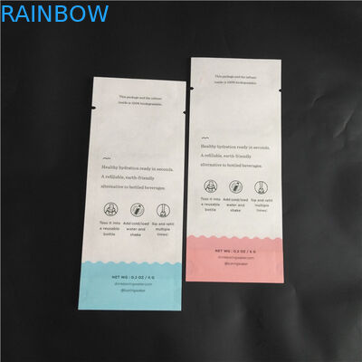इको फ्रेंड बायोडिग्रेडेबल क्राफ्ट पेपर पीएलए कंपाउंड फूड पाउडर स्पाइस पैकेजिंग बैग थ्री साइड सील पाउच