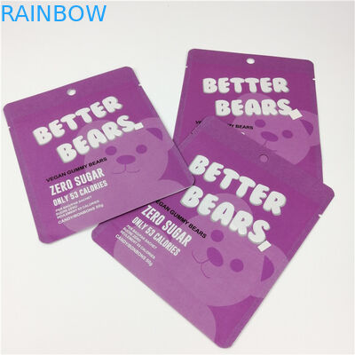 कुकीज़ गमी सीबीडी एडिबल्स भालू जिपर फोइल पाउच एमओपीपी 200 माइक्रोन