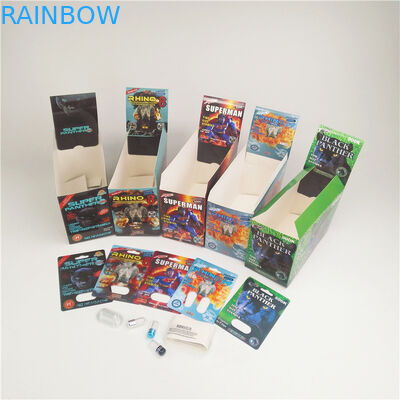 Gravure 90mic यौन गोलियां 3D कार्ड 200mic राइनो मैग्नम 500K ब्लिस्टर कार्ड