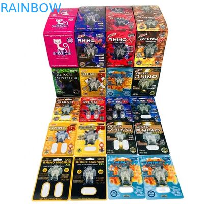 डिस्प्ले बॉक्स के साथ होलोग्राम एसजीएस सेक्स पिल ब्लिस्टर कार्ड 500k 3D ब्लिस्टर पेपर कार्ड