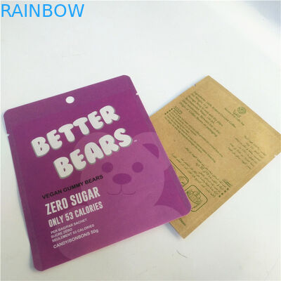 कुकी कैंडी के लिए VMPET 1.2C NY 1.5C फ्लैट स्नैक पैकेजिंग बैग Cmyk