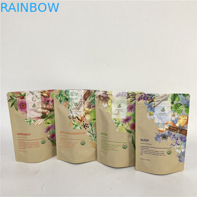 Cmyk 1.2C MPET स्टैंड अप जिपर पाउच 1.5C PA चाय/कॉफी के लिए