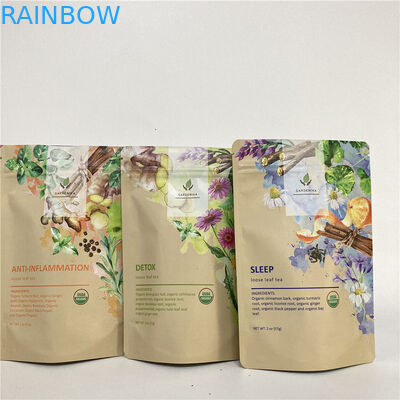 Cmyk 1.2C MPET स्टैंड अप जिपर पाउच 1.5C PA चाय/कॉफी के लिए