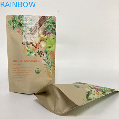 Cmyk 1.2C MPET स्टैंड अप जिपर पाउच 1.5C PA चाय/कॉफी के लिए