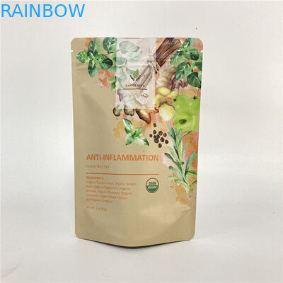 Cmyk 1.2C MPET स्टैंड अप जिपर पाउच 1.5C PA चाय/कॉफी के लिए