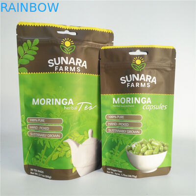 चाय / मेवे के लिए टुकड़े टुकड़े में फिल्म वीएमपीईटी एसजीएस शोधनीय खाद्य पैकेजिंग बैग 110mic