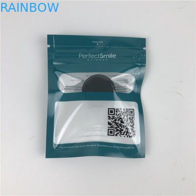 अदृश्य संरेखक CMYK MOPP पुन: प्रयोज्य Mylar बैग 120mic साफ़ सामने की खिड़की के साथ