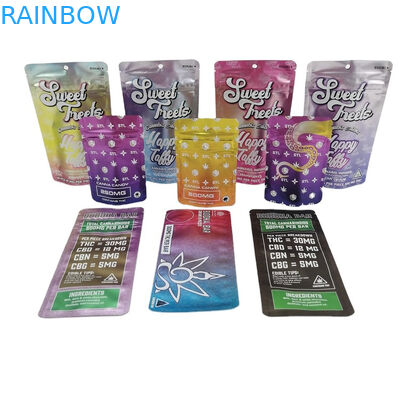 SGS 120mic MOPP चिल्ड्रेन रेसिस्टेंट Mylar बैग 500mg VMPET कैंडी एडिबल्स