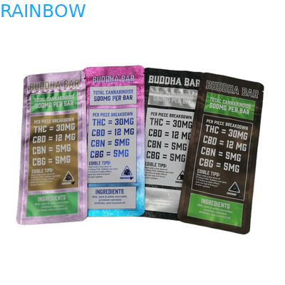 SGS 120mic MOPP चिल्ड्रेन रेसिस्टेंट Mylar बैग 500mg VMPET कैंडी एडिबल्स