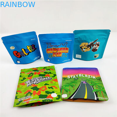FSC BSCI CMYK कुकी गंध प्रूफ बैग 3.5g CBD Mylar पैकेजिंग पाउच