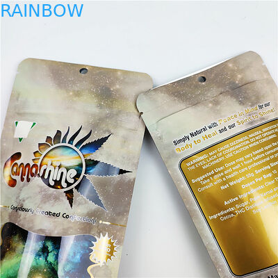 FSC BSCI CMYK कुकी गंध प्रूफ बैग 3.5g CBD Mylar पैकेजिंग पाउच