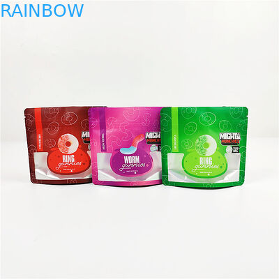 3.SA8000 क्यूएस सीबीडी ग्रेव्योर प्रिंटिंग स्मेल प्रूफ पाउच 100mic मैट क्लियर मायलर बैग्स