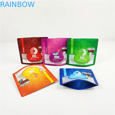 28g 80mic 1/4oz CMYK Mylar पैकेजिंग बैग FSC मैट CBD Mylar बैग