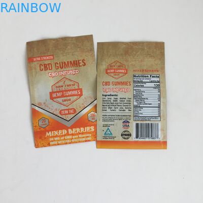 प्रिंटिंग जिपलॉक कैनबिस फ्लावर प्लास्टिक सीबीडी इन्फ्यूज्ड 50mg 100mg गमीज जिपलॉक मायलर पैकेजिंग बैग