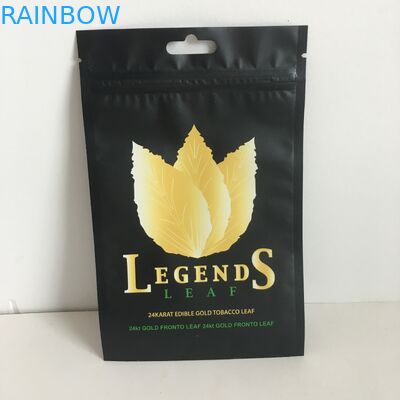 जिपलॉक प्लास्टिक फूड ग्रेड प्रिंटिंग मायलर पैकेजिंग बैग तंबाकू लीफ पाउच (हैंगर होल के साथ)