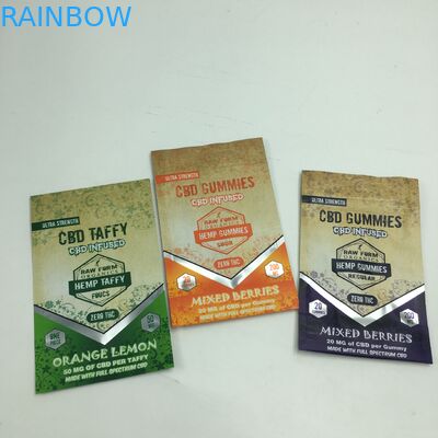 कस्टम मुद्रित 1 जी 3.5 जी रीसायकल गंध सबूत जिपर चिपचिपा भालू सीबीडी छोटे स्टैंड अप खाद्य 3.5 जी माइलर वीड बैग