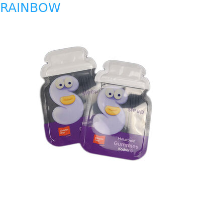 सीबी कस्टम आकार 3 साइड सील पन्नी पैकेजिंग चिपचिपा कैंडी फ्लैट बैग कस्टम प्लास्टिक पाउच पैकेजिंग ज़िप लॉक बैग