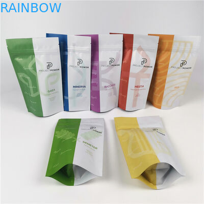 खाद्य पाउडर डोयपैक बैग हर्बल धूप पैकेजिंग एएल 0.7 सी हर्बल स्टैंड अप पाउच