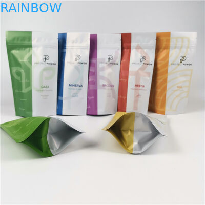 खाद्य पाउडर डोयपैक बैग हर्बल धूप पैकेजिंग एएल 0.7 सी हर्बल स्टैंड अप पाउच
