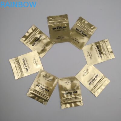 Gravure 100mic CMYK प्लास्टिक पाउच पैकेजिंग एसजीएस VMPET फ्लैट जिपर पाउच