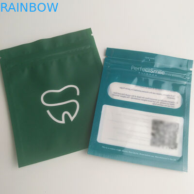 पर्ल एलाइनर्स के लिए 90mic मैट MOPP PE प्लास्टिक Mylar पाउच ग्रिप सील