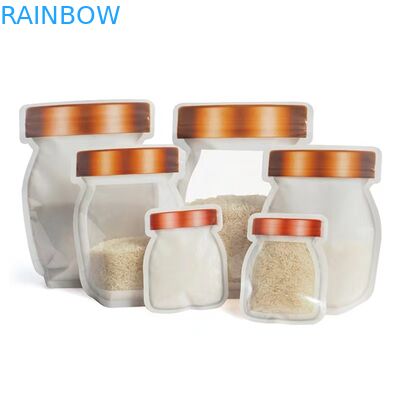 सीबीडी बीज के लिए मेसन जार पाउच सीबीडी फ्लॉवर गमियां टीएचसी इंडिका लीफ जिपर के साथ अनियमित पैकिंग पाउच