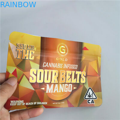 4X6 इंच Mylar Ziplock बैग फ़ॉइल लाइनेड THC CBD स्विस वीड्स