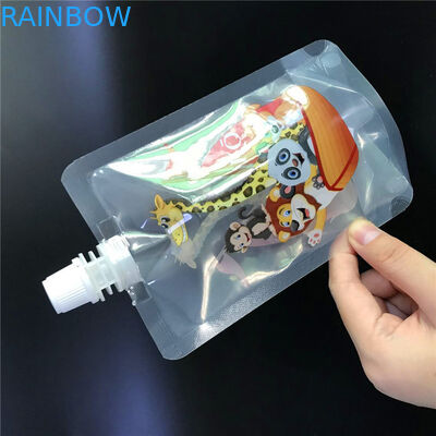 प्लास्टिक लिक्विड प्रूफ टोंटी पाउच मायलर बैग जूस बेबी फूड मिल्क टी फूड पाउच पैकेजिंग पैकेट के लिए थोक: