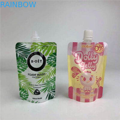 व्यक्तिगत अनुकूलित 1 लीटर तरल स्टैंड अप बैग मैट प्रिंट लेबल बीज का तेल टोंटी पाउच: