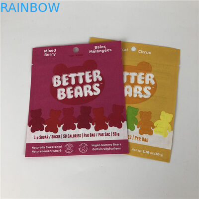 थ्री साइड सील फ्लैट हीट सीलिंग स्नैक कुकी एडिबल सीबीडी टीएचसी गमीज बायोडिग्रेडेबल पैकेजिंग बैग