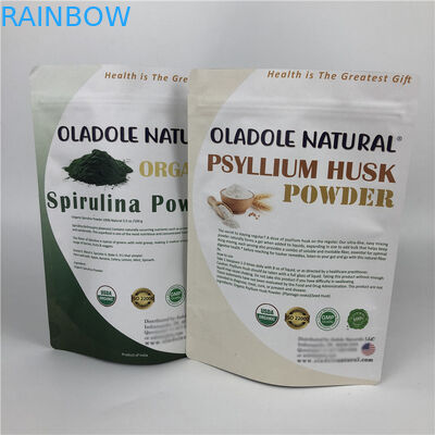 कस्टम प्रिंटिंग चिप्स जिप लॉक स्टैंड अप पाउच व्हाइट क्राफ्ट पेपर बैग