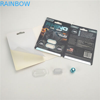 यूवी डिस्प्ले के साथ यूवी प्रिंटिंग 200mic 3D पैंथर कार्ड पुरुष एन्हांसर गोलियां