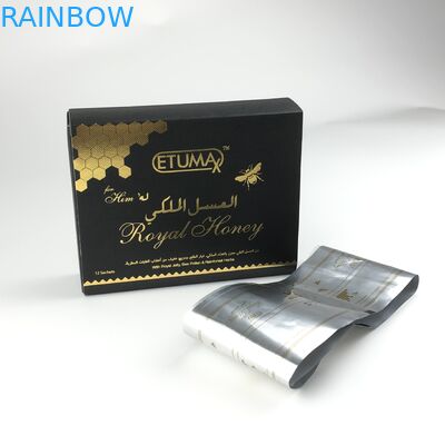 कस्टम वीआईपी हनी 10g पाउच ब्लैक हॉर्स हनी पैकेजिंग बैग 12g 15ml 20grams स्वास्थ्य पूरक पैकेजिंग पाउच