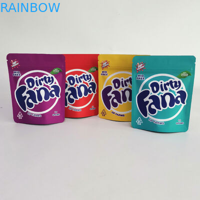 एडिबल्स मैट मायलर एल्युमिनियम बैग स्मेल प्रूफ रंट्ज़ 7g 35g CMYK ग्रेव्योर