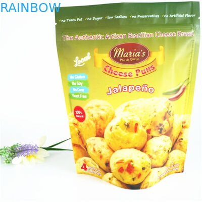 110mic Resealable जिपर बैग CMYK प्लास्टिक पॉपकॉर्न 1.2C MPET खड़े हो जाओ