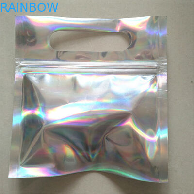 गमी कैंडीज फूड ग्रेड होलोग्राफिक स्टैंड अप पाउच CYMK डिजिटल प्रिंटिंग विथ होल