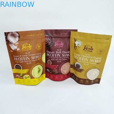 टुकड़े टुकड़े में वीएमपीईटी एल्यूमिनियम फोइल स्टैंड अप बैग प्लास्टिक माइलर जिपर बैग नमी सबूत: