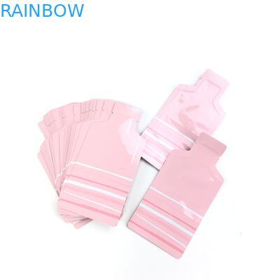 टुकड़े टुकड़े में 3.5 जी 7 जी चाइल्डप्रूफ जिपलॉक बैग अनियमित आकार का मेकअप लोशन पैकेजिंग बैग: