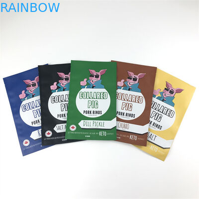 थ्री साइड सील प्लास्टिक माइलर जिप लॉक बैग रीसेलेबल स्मेल प्रूफ