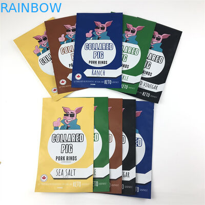 थ्री साइड सील प्लास्टिक माइलर जिप लॉक बैग रीसेलेबल स्मेल प्रूफ