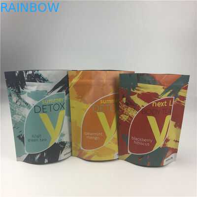 जिपर के साथ एल्यूमिनियम फोइल डोयपैक गंध सबूत चाय खाद्य पैकिंग बैग