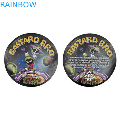 मिक्स्ड सर्कल एडिबल्स डाई कट शेप्ड मायलर फॉयल पैकेजिंग बैग स्मेल प्रूफ 3.5g