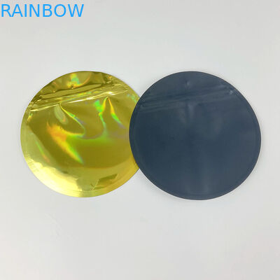 Resealable होलोग्राफिक मायलर एल्युमिनियम फॉयल बैग्स डाई कट कस्टम शेप्ड 3.5G
