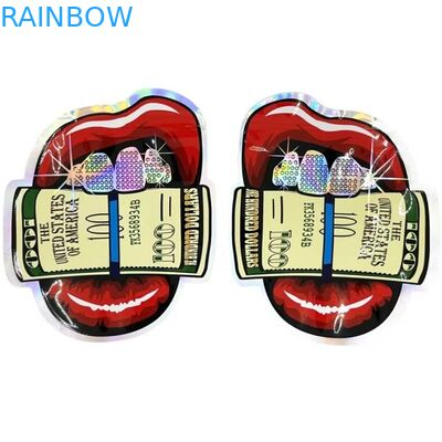 गंध सबूत Mylar खाद्य प्लास्टिक बैग फूल बीज होलोग्राफिक गोल आकार बैग 3.5G