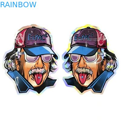 गंध सबूत Mylar खाद्य प्लास्टिक बैग फूल बीज होलोग्राफिक गोल आकार बैग 3.5G